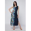 imageMatchable Family Hawaiian Luau Men Women Girl Boy Clothes in Orchid Paradise NavyWomen Maxi