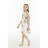 imageMatchable Family Hawaiian Luau Men Women Girl Boy Clothes in Pineapple Garden WhiteGirl Round Neck Ruffle