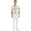 imageMatchable Family Hawaiian Luau Men Women Girl Boy Clothes in Pineapple Garden WhiteMen Short Sleeve