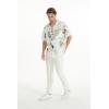 imageMatchable Family Hawaiian Luau Men Women Girl Boy Clothes in Pineapple Garden WhiteMen Short Sleeve