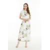imageMatchable Family Hawaiian Luau Men Women Girl Boy Clothes in Pineapple Garden WhiteWomen Cap Sleeve