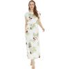 imageMatchable Family Hawaiian Luau Men Women Girl Boy Clothes in Pineapple Garden WhiteWomen Cap Sleeve