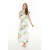 imageMatchable Family Hawaiian Luau Men Women Girl Boy Clothes in Pineapple Garden WhiteWomen Cap Sleeve