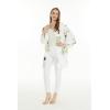 imageMatchable Family Hawaiian Luau Men Women Girl Boy Clothes in Pineapple Garden WhiteWomen Kimono Cardigan