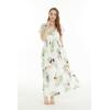 imageMatchable Family Hawaiian Luau Men Women Girl Boy Clothes in Pineapple Garden WhiteWomen Maxi Rahee