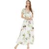 imageMatchable Family Hawaiian Luau Men Women Girl Boy Clothes in Pineapple Garden WhiteWomen Maxi Rahee