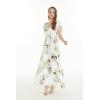 imageMatchable Family Hawaiian Luau Men Women Girl Boy Clothes in Pineapple Garden WhiteWomen Maxi Rahee