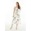 imageMatchable Family Hawaiian Luau Men Women Girl Boy Clothes in Pineapple Garden WhiteWomen Maxi Ruffle