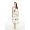 imageMatchable Family Hawaiian Luau Men Women Girl Boy Clothes in Pineapple Garden WhiteWomen Maxi Ruffle