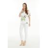 imageMatchable Family Hawaiian Luau Men Women Girl Boy Clothes in Pineapple Garden WhiteWomen Offshoulder Ruffle Top