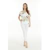 imageMatchable Family Hawaiian Luau Men Women Girl Boy Clothes in Pineapple Garden WhiteWomen Offshoulder Ruffle Top
