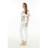 imageMatchable Family Hawaiian Luau Men Women Girl Boy Clothes in Pineapple Garden WhiteWomen Offshoulder Ruffle Top