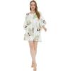 imageMatchable Family Hawaiian Luau Men Women Girl Boy Clothes in Pineapple Garden WhiteWomen Short Poncho