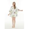 imageMatchable Family Hawaiian Luau Men Women Girl Boy Clothes in Pineapple Garden WhiteWomen Short Poncho