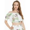 imageMatchable Family Hawaiian Luau Men Women Girl Boy Clothes in Pineapple Garden WhiteWomen Smock Top