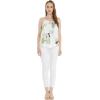 imageMatchable Family Hawaiian Luau Men Women Girl Boy Clothes in Pineapple Garden WhiteWomen Spaghetti Tank Top