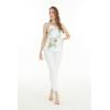 imageMatchable Family Hawaiian Luau Men Women Girl Boy Clothes in Pineapple Garden WhiteWomen Spaghetti Tank Top