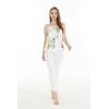 imageMatchable Family Hawaiian Luau Men Women Girl Boy Clothes in Pineapple Garden WhiteWomen Spaghetti Tank Top
