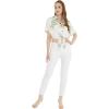 imageMatchable Family Hawaiian Luau Men Women Girl Boy Clothes in Pineapple Garden WhiteWomen Tie Front Shirt