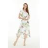 imageMatchable Family Hawaiian Luau Men Women Girl Boy Clothes in Pineapple Garden WhiteWomen Wrap Ruffle