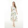 imageMatchable Family Hawaiian Luau Men Women Girl Boy Clothes in Pineapple Garden WhiteWomen Wrap Ruffle