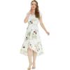 imageMatchable Family Hawaiian Luau Men Women Girl Boy Clothes in Pineapple Garden WhiteWomen Wrap Ruffle