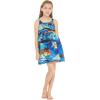 imageMatchable Family Hawaiian Luau Men Women Girl Boy Clothes in Sunset BlueGirl Elastic Strap