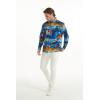 imageMatchable Family Hawaiian Luau Men Women Girl Boy Clothes in Sunset BlueMen Long Sleeve