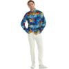 imageMatchable Family Hawaiian Luau Men Women Girl Boy Clothes in Sunset BlueMen Long Sleeve