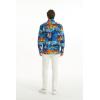 imageMatchable Family Hawaiian Luau Men Women Girl Boy Clothes in Sunset BlueMen Long Sleeve