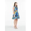 imageMatchable Family Hawaiian Luau Men Women Girl Boy Clothes in Sunset BlueWomen Fit and Flare