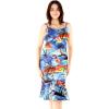 imageMatchable Family Hawaiian Luau Men Women Girl Boy Clothes in Sunset BlueWomen Mermaid Dress