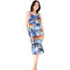 imageMatchable Family Hawaiian Luau Men Women Girl Boy Clothes in Sunset BlueWomen Mermaid Dress