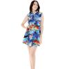 imageMatchable Family Hawaiian Luau Men Women Girl Boy Clothes in Sunset BlueWomen Shirt Dress