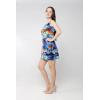 imageMatchable Family Hawaiian Luau Men Women Girl Boy Clothes in Sunset BlueWomen Tank