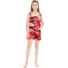 imageMatchable Family Hawaiian Luau Men Women Girl Boy Clothes in Sunset RedGirl Romper