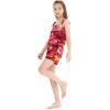 imageMatchable Family Hawaiian Luau Men Women Girl Boy Clothes in Sunset RedGirl Romper