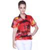 imageMatchable Family Hawaiian Luau Men Women Girl Boy Clothes in Sunset RedWomen Aloha Shirt