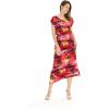 imageMatchable Family Hawaiian Luau Men Women Girl Boy Clothes in Sunset RedWomen Cap Sleeve