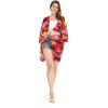 imageMatchable Family Hawaiian Luau Men Women Girl Boy Clothes in Sunset RedWomen Kimono Cardigan
