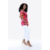 imageMatchable Family Hawaiian Luau Men Women Girl Boy Clothes in Sunset RedWomen Offshoulder Ruffle Top