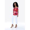 imageMatchable Family Hawaiian Luau Men Women Girl Boy Clothes in Sunset RedWomen Offshoulder Ruffle Top