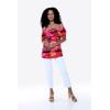 imageMatchable Family Hawaiian Luau Men Women Girl Boy Clothes in Sunset RedWomen Offshoulder Ruffle Top