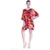 imageMatchable Family Hawaiian Luau Men Women Girl Boy Clothes in Sunset RedWomen Short Poncho