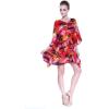imageMatchable Family Hawaiian Luau Men Women Girl Boy Clothes in Sunset RedWomen Short Poncho