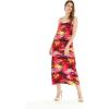 imageMatchable Family Hawaiian Luau Men Women Girl Boy Clothes in Sunset RedWomen Sweet Heart Maxi