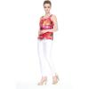imageMatchable Family Hawaiian Luau Men Women Girl Boy Clothes in Sunset RedWomen Tank Top