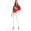 imageMatchable Family Hawaiian Luau Men Women Girl Boy Clothes in Sunset RedWomen Tie Front Shirt