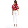 imageMatchable Family Hawaiian Luau Men Women Girl Boy Clothes in Sunset RedWomen Tie Front Shirt