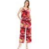 imageMatchable Family Hawaiian Luau Men Women Girl Boy Clothes in Sunset RedWomen V Neck Jumpsuit